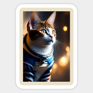 StarStruck Cat in a Spacesuit Sticker